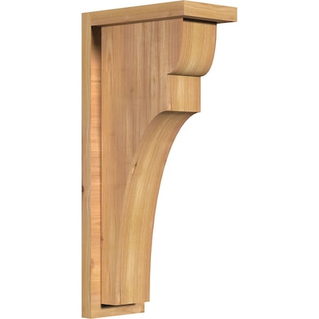 Ekena Millwork Yorktown Smooth Corbel w/Backplate, Western Red Cedar, 5 1/2"W x 10"D x 22"H COR06X10X22YOR01SWR